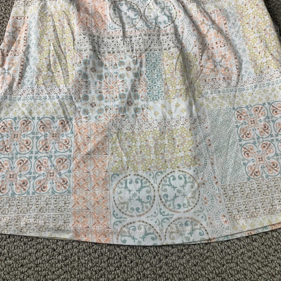 Ink + Ivy Womens Tank Top Size Large White/Orange Floral Sleeveless Racerback‎ - Picture 3 of 9